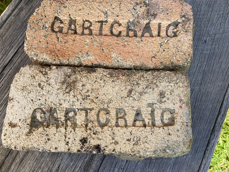 Old bricks from the Bakery on Park Nook Farm in Christmas Hills